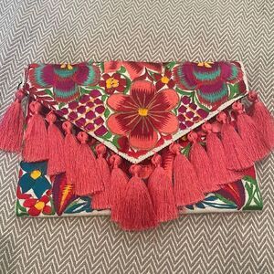 Embroidered HandMade Clutch Perfect for the Beach
